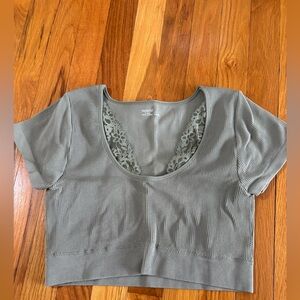 Green Aerie Crop Tee
